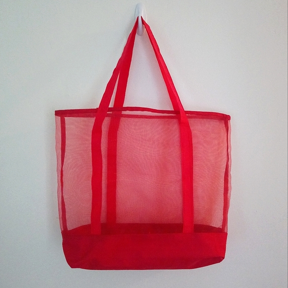 Red Mesh Bookbag - Picture 2 of 4